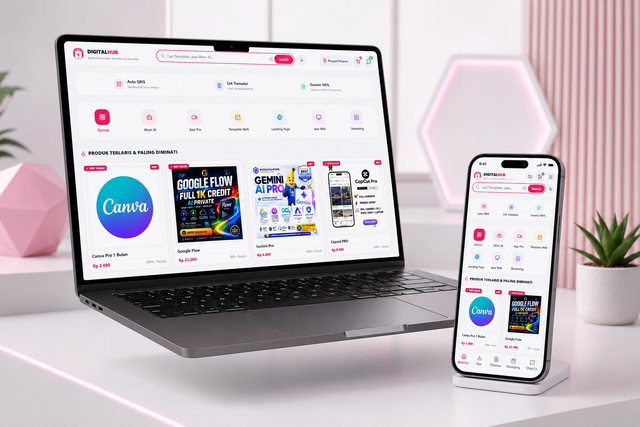 Script Website Toko Produk Digital Full Otomatis (Support Auto QRIS & PWA)